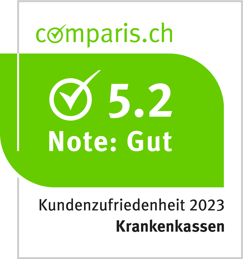 Comparis Krankenkasse-Bestnote 5.2 2023