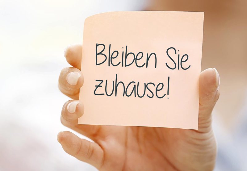 Bleiben sie zuhaus