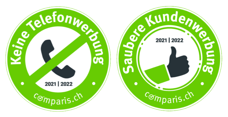Comparis ch labels saubere kundenwerbung und keine telefonwerbung